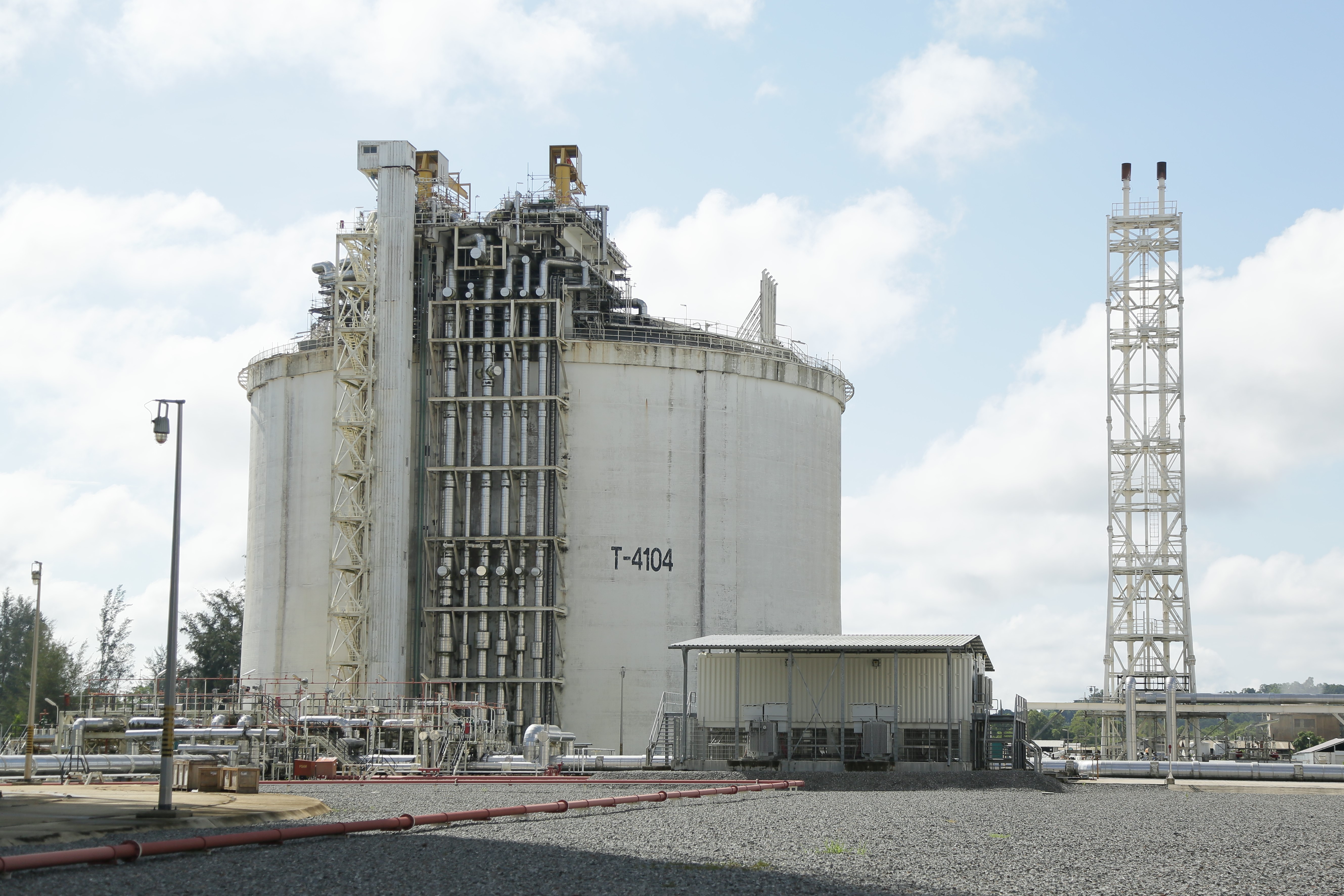 One of Brunei LNG storage tanks